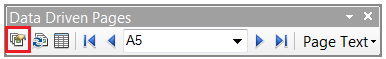 Data Driven Pages toolbar.