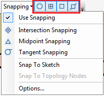 Enable the snap options.