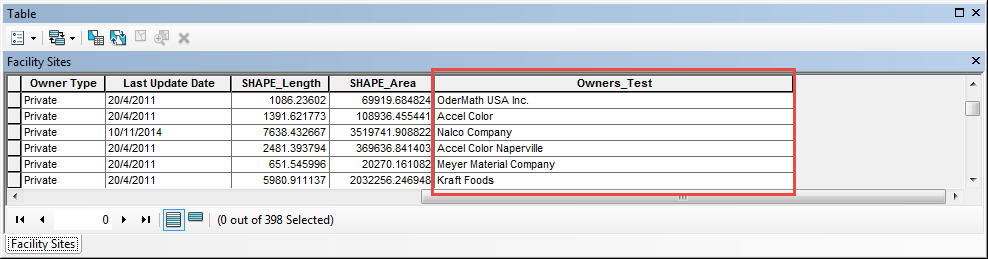 Populate owners' names in the new field.