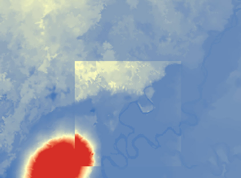 Change of color in output clipped raster