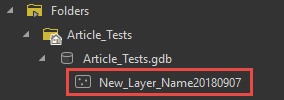 ArcGIS Pro output name.