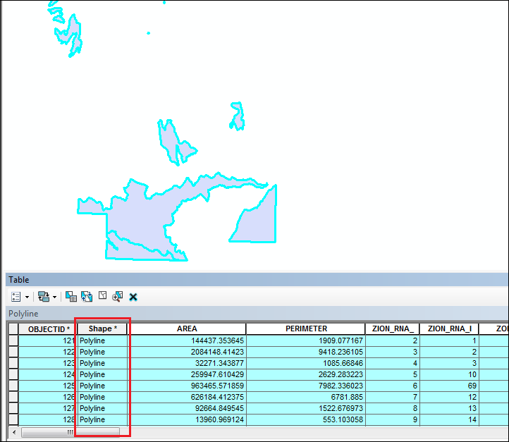 Se crea un shapefile de polilínea