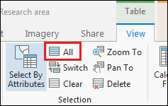 En la pestaña Vista de la tabla, en el grupo Selección, haga clic en Todo.