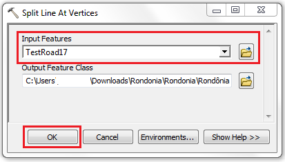 This is the Split Line at Vertices dialog box.