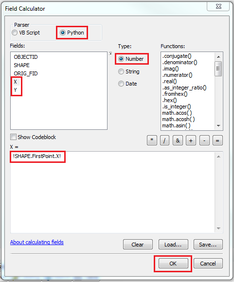 This is the Field Calculator dialog box.