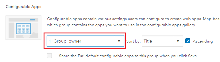 An image of the Configurable Apps section in the Settings page.