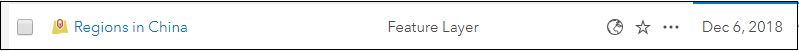 这是在 ArcGIS Online 的“我的内容”页面中创建的图层。