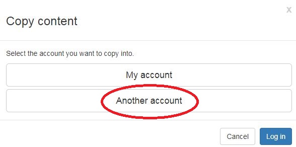 Image of the 'Copy Content' pop-up