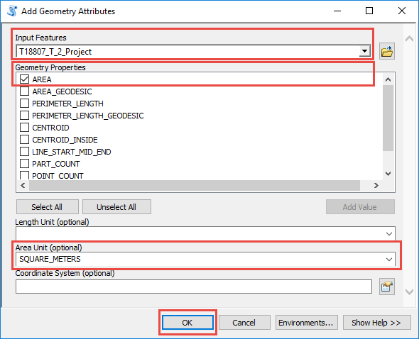 Add Geometry Attribute dialog box