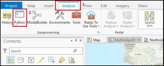 The image of ArcGIS Pro Analysis tab.