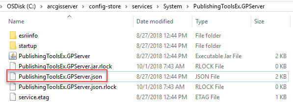Image of the location of a service in Windows File Explorer