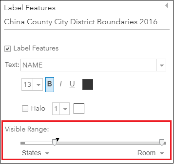 Set the Visibility Range for labels.