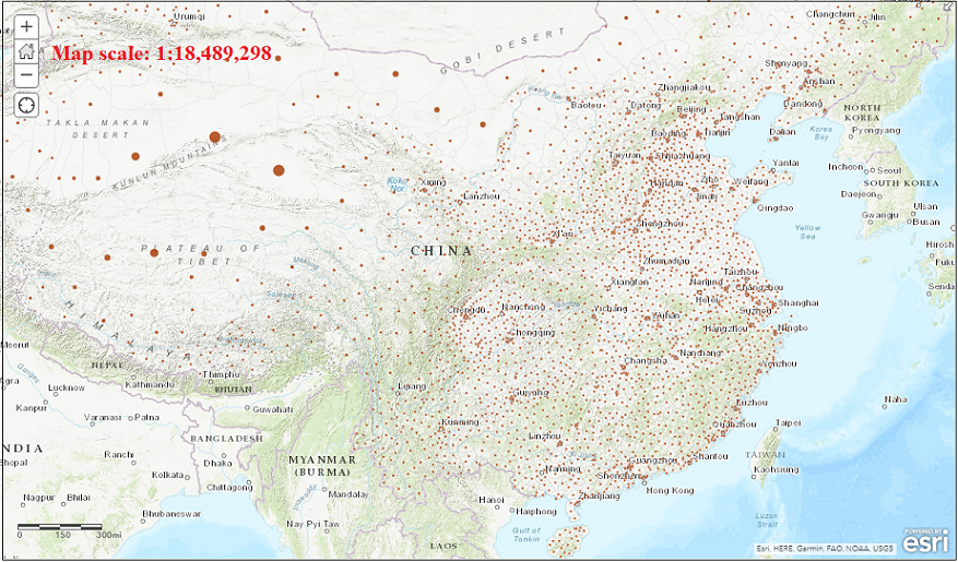 The map at 1:18,489,298 map scale.