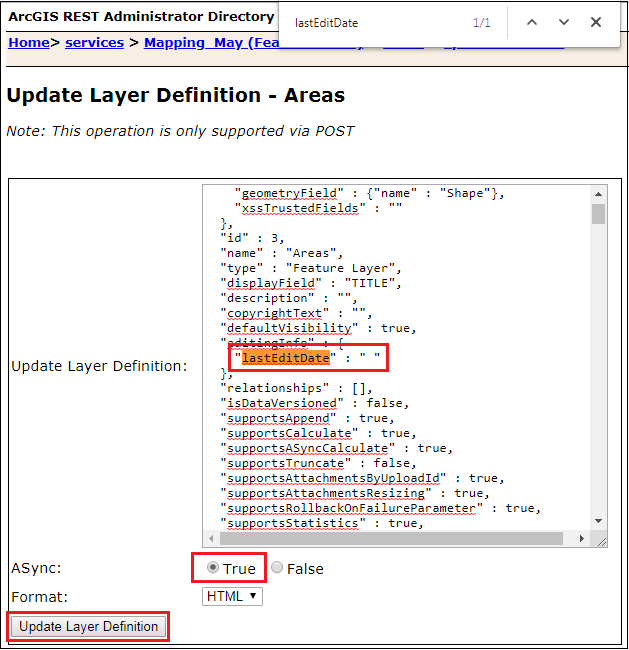 Change the lastEditDate value to " ".