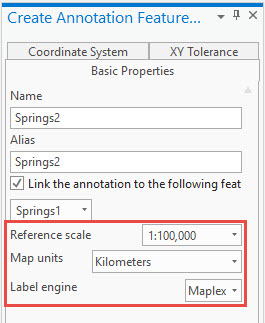 Setting the reference scale and map units of the annotation