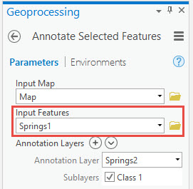 Input Features option