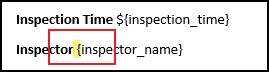 Field name code without an interpolated string ($)