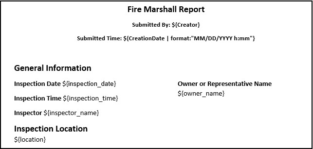 Feature Report sample in a Word document