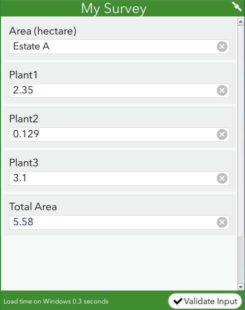 This is the survey configured with the round operation.