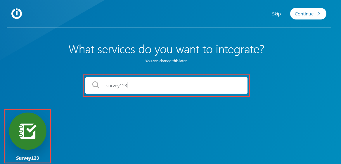 The Search box page