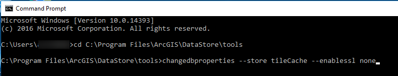 Image of the Windows Command Prompt with the commands.