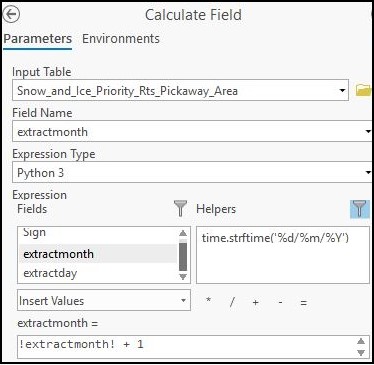 Calculate field window
