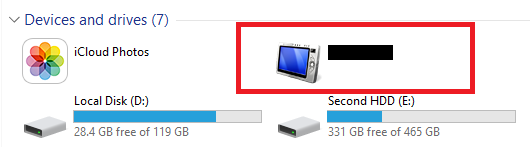 Windows 中 Android 设备文件浏览器的图像