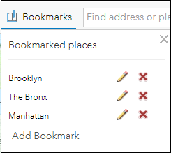 These are the bookmarks created