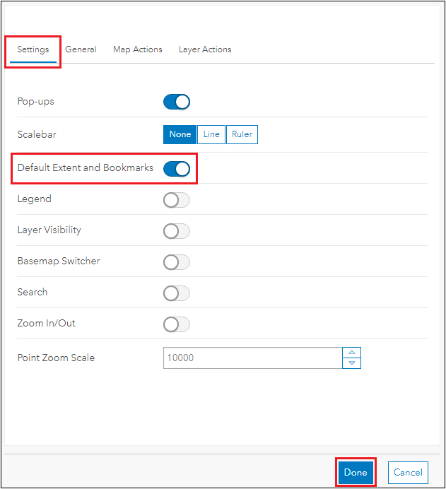 This is the Settings tab.