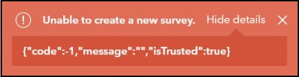 Error message