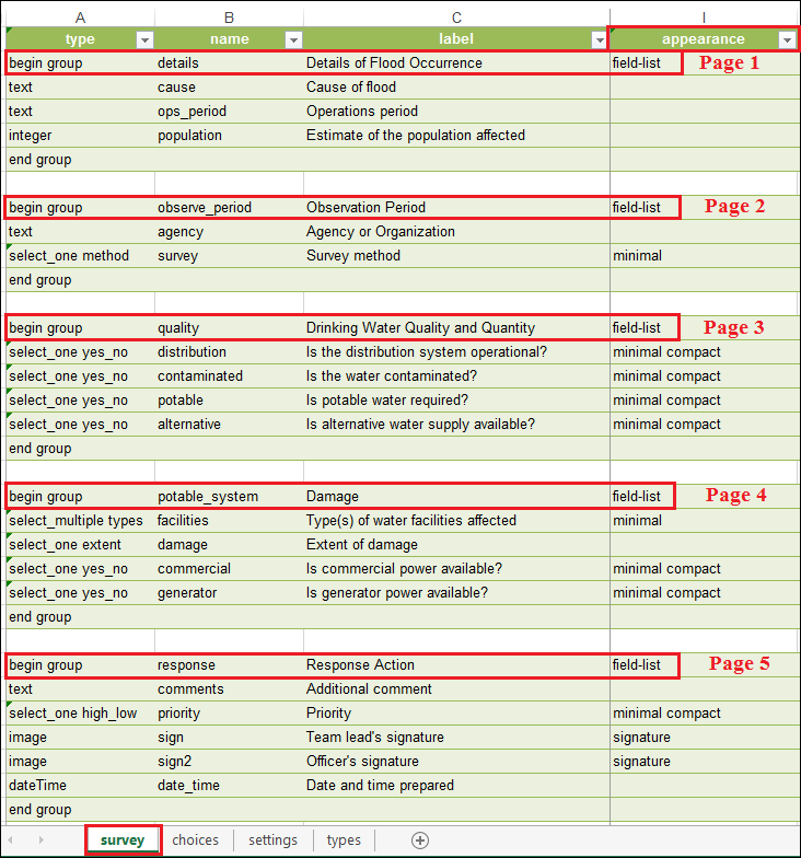How To Create a multiplepage ArcGIS Survey123 form