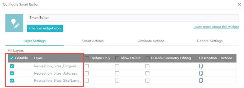 Configure Smart Editor window