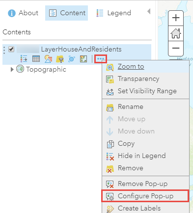 Configure Pop-up option