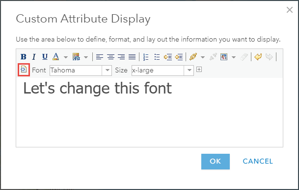 Custom Attribute Display box