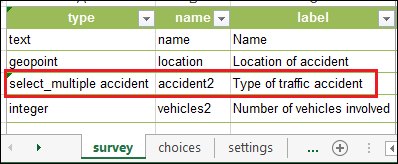 This is the select_multiple question