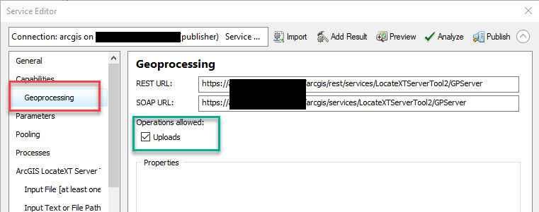An image of the Service Editor dialog box.