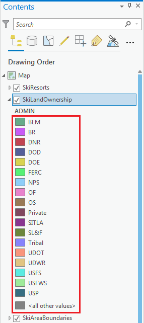 Image of an exported shapefile with its symbology