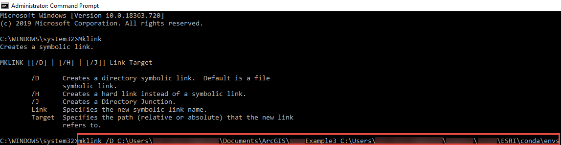 Code for creating the soft link