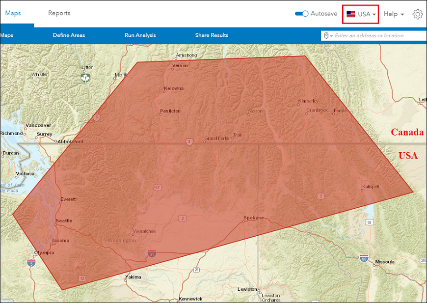 This is the polygon drawn at the boundary.