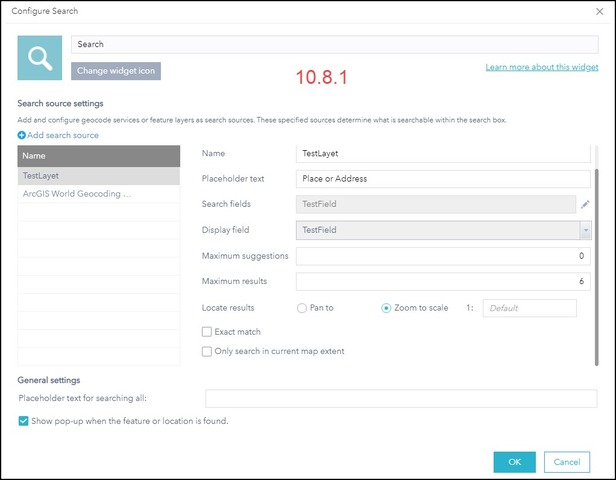 configuring the widget in 10.8.1 is successful
