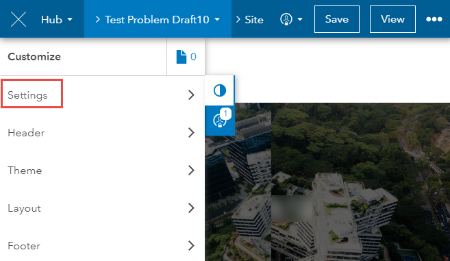 Imagen de la pestaña Configuración