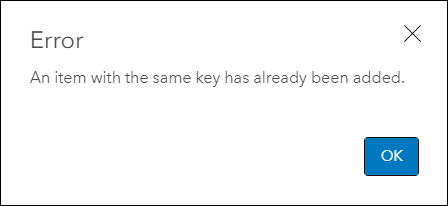 Image of the error message