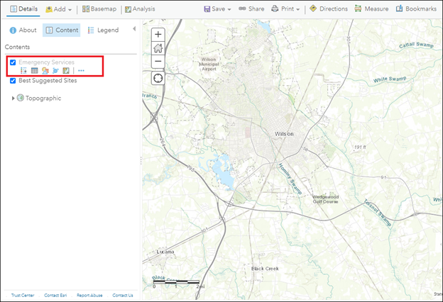 ArcGIS Online 中已禁用要素图层的图像