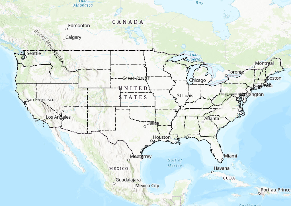 Image des limites de polygones représentées par une ligne continue