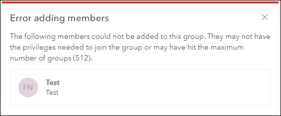 Image of the error message