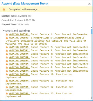 Image of the warning message.