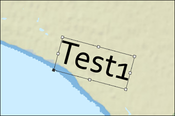 图像显示文本框倾斜且文本 Test1 垂直显示