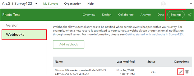 Image of the survey page
