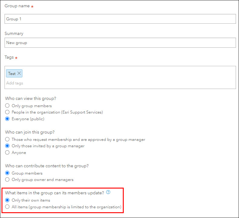 新的群组详细信息的图像。