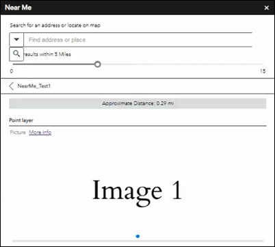 Imagen del resultado de búsqueda del widget Cerca de mí sin imagen duplicada